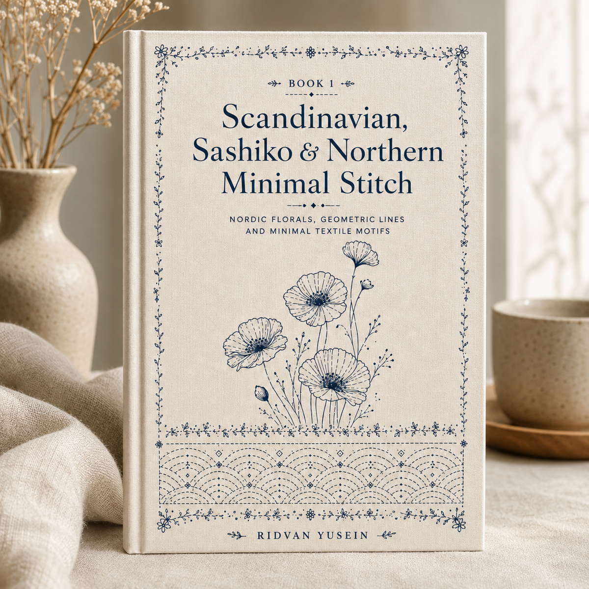 Scandinavian Sashiko Collection, Nordic Minimal Stitching Templates